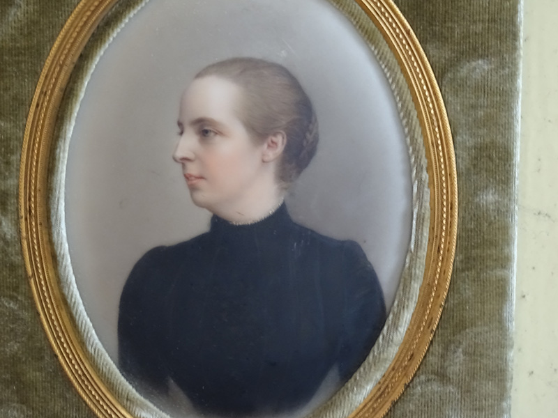 19th. Century Portrait Miniature on Porcelain of a Woman